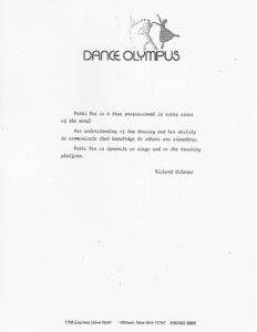 Press 1980s Richard DiSarno Dance Olympus PRESS 232x300